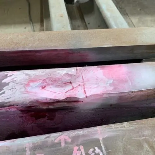 Preparation of defected casting prior to repair Preparation of defected casting prior to repair