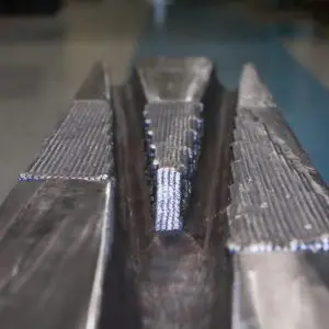 Reconstructed crossing using WA metal cored wire Reconstructed crossing using WA metal cored wire