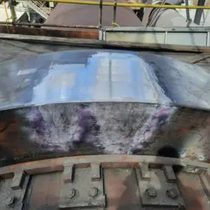 Finished Kiln Tyre repair using GAMMA 182 Finished Kiln Tyre repair using GAMMA 182