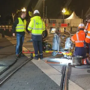 On site track maintenance using our GCR machine On site track maintenance using our GCR machine