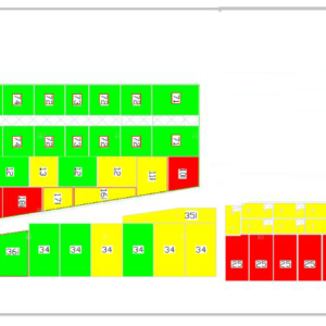 Different levels of wear experienced throughout a chute